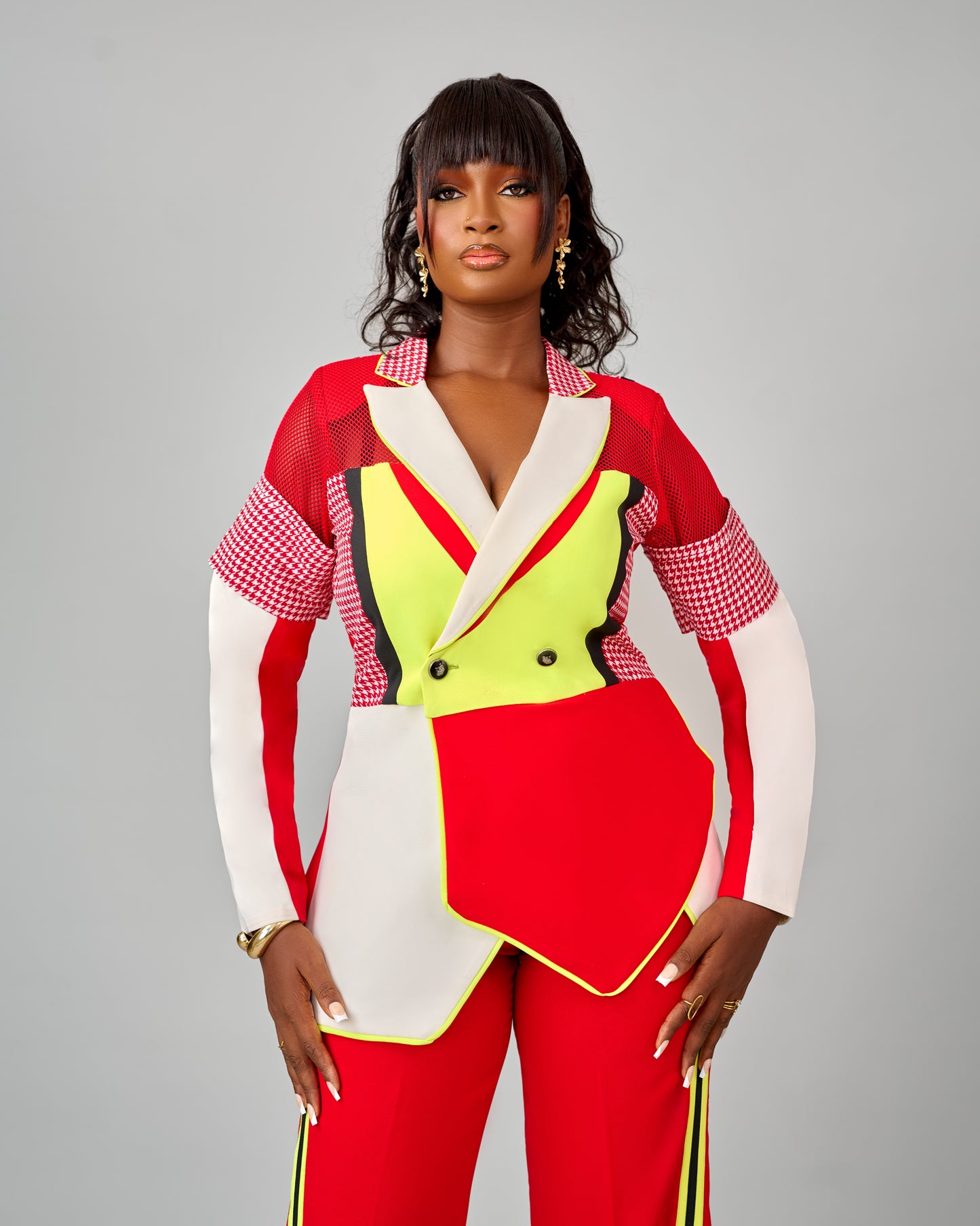 IT GIRL BOSS SUIT IN RED
