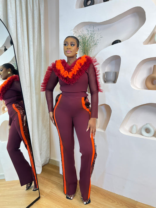 The Ivie Stylish Set In Wine