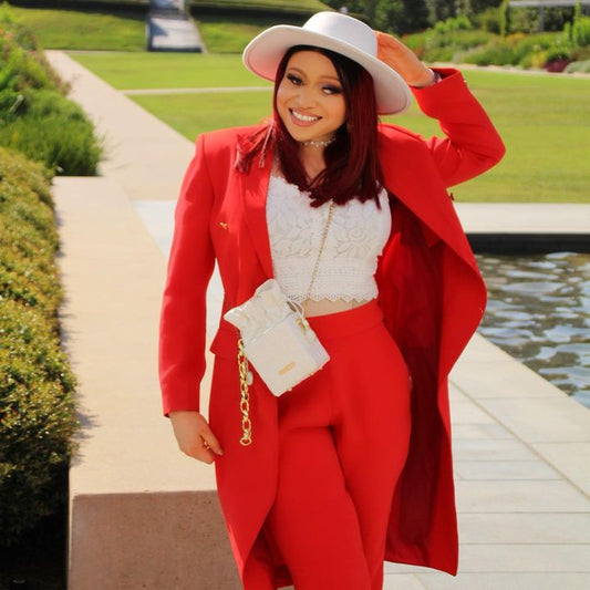 Boss Babe Red Long Suit