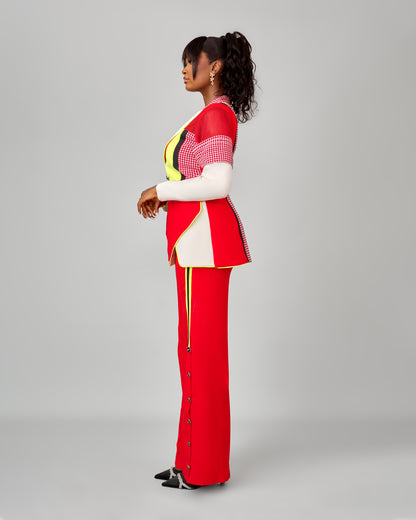 IT GIRL BOSS SUIT IN RED