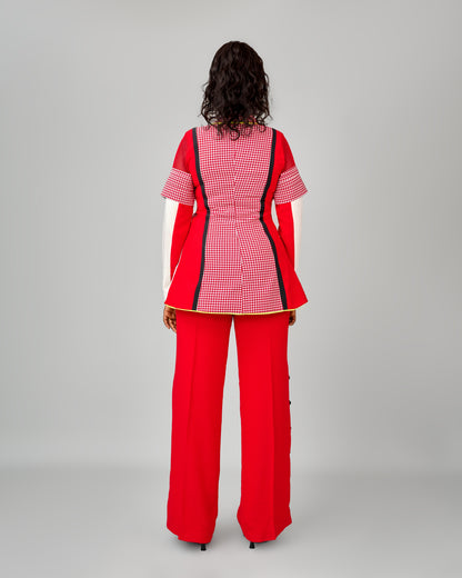 IT GIRL BOSS SUIT IN RED
