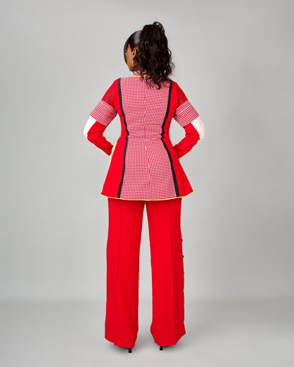 IT GIRL BOSS SUIT IN RED