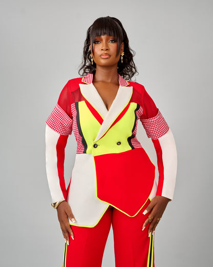 IT GIRL BOSS SUIT IN RED