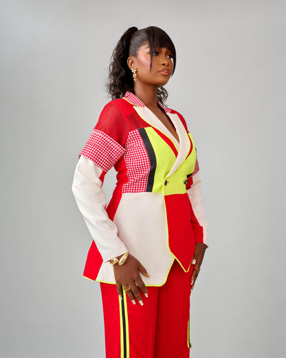 IT GIRL BOSS SUIT IN RED