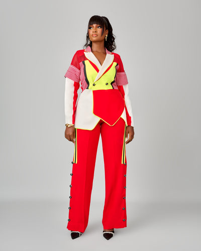 IT GIRL BOSS SUIT IN RED